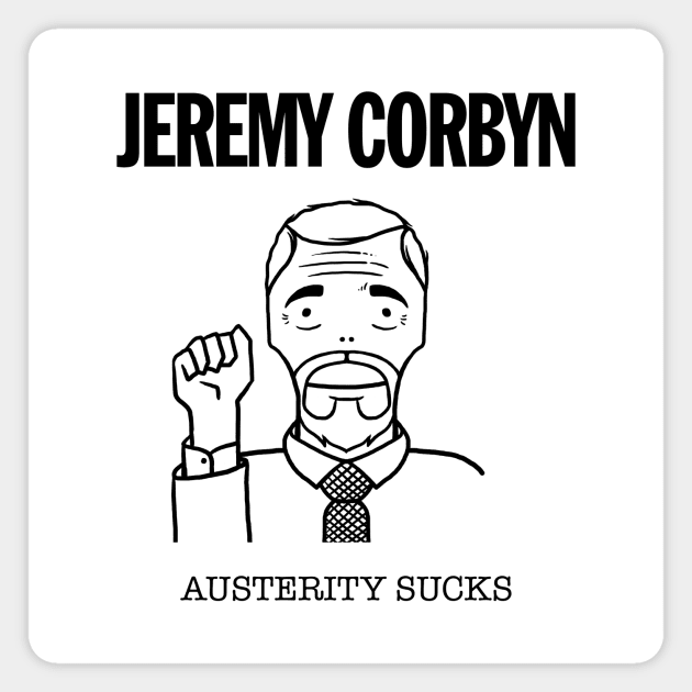 Jeremy Corbyn Austerity Sucks Magnet by dumbshirts